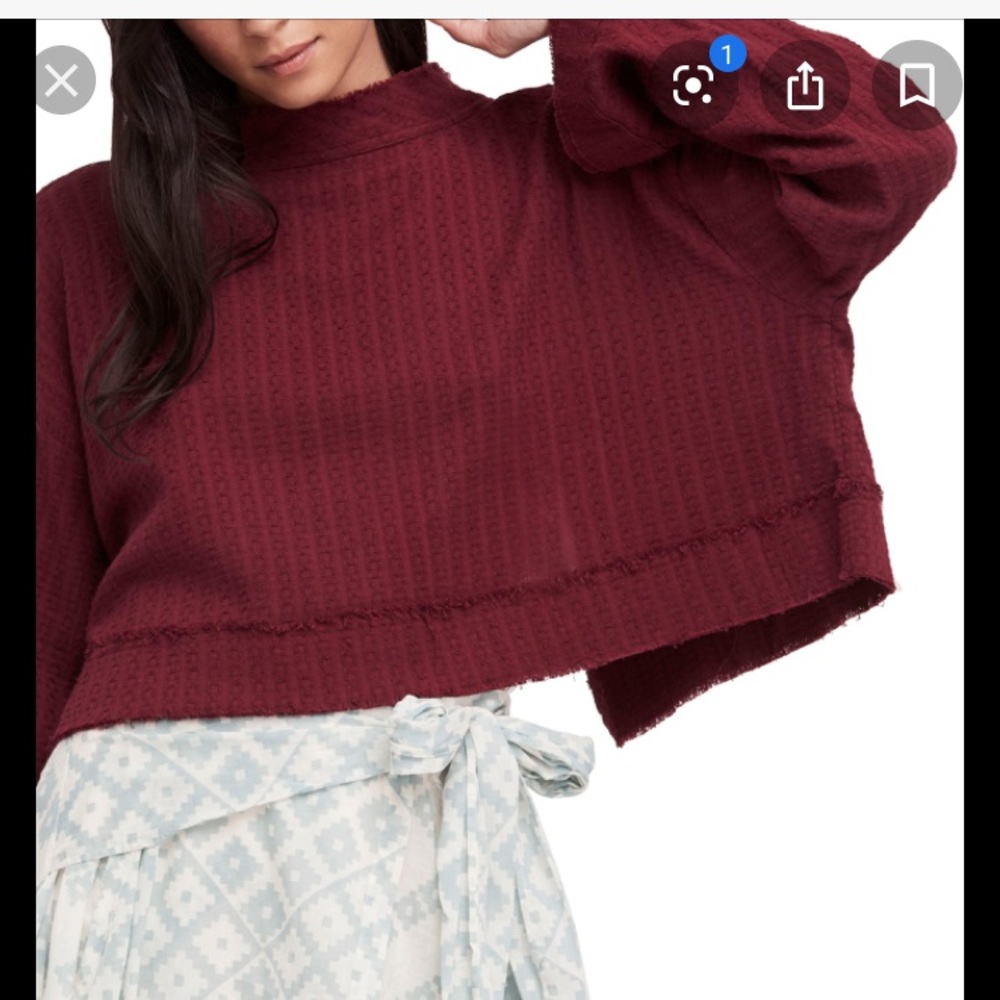 NWT free people walking in hueco back tie top S
